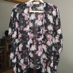 Black Sheer Kimono